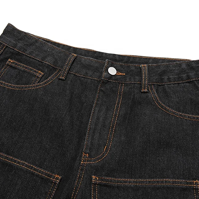 Finch Garment hip hop custom stacked jeans men streetwear chenille patches pants embroidered denim jeans