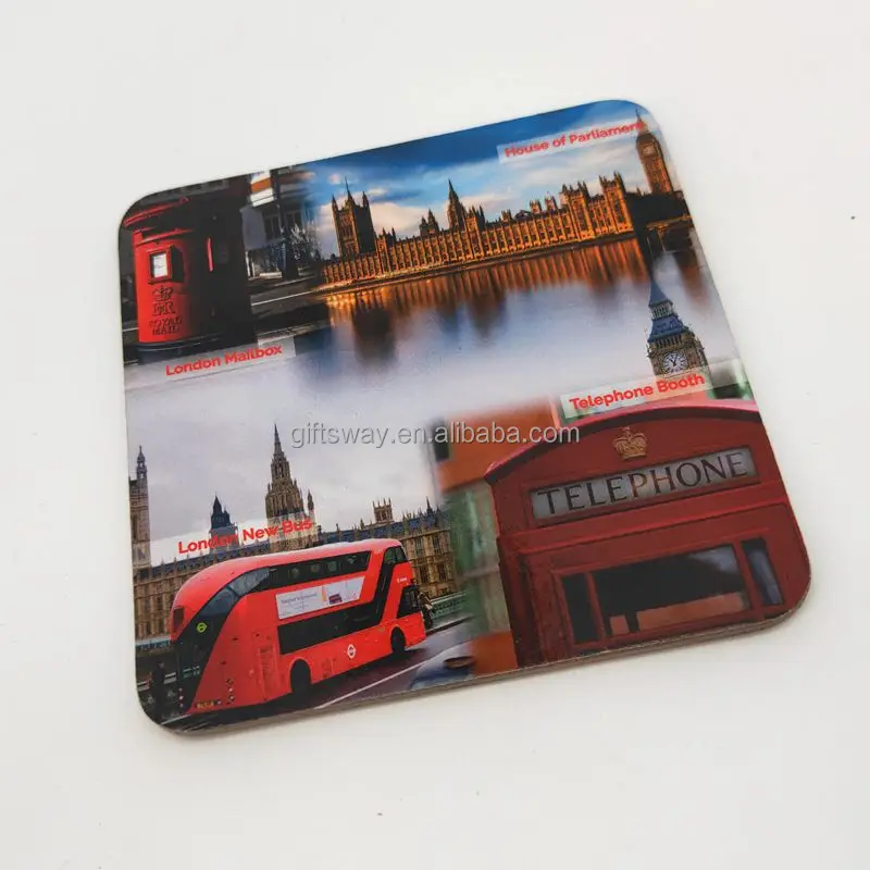 GIFTWAY Waterproof MDF Cork Round Square Drink Cup Paper Coaster for promotion gifts