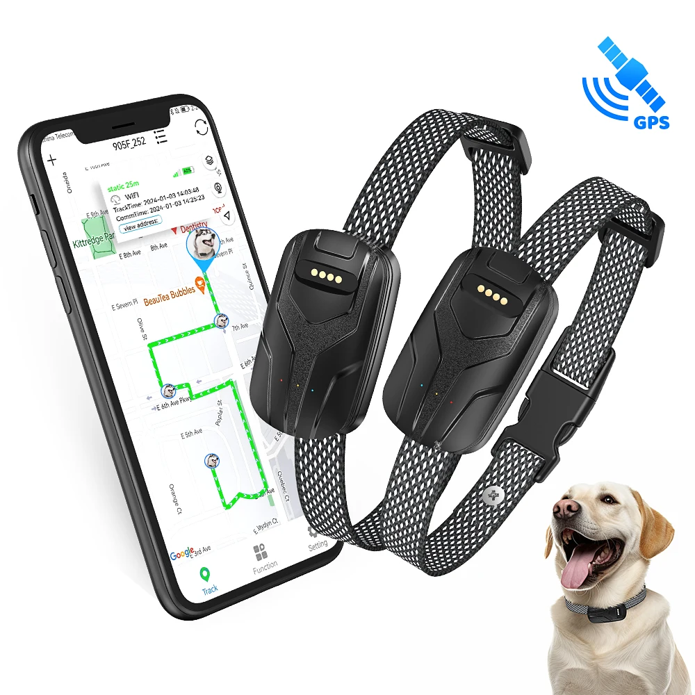 4G WiFi Smart Dog Tracker Locator Collar Rastreador GPS Pet activity monitoring Hund Anti-lost Tracker for Real Time Tracking