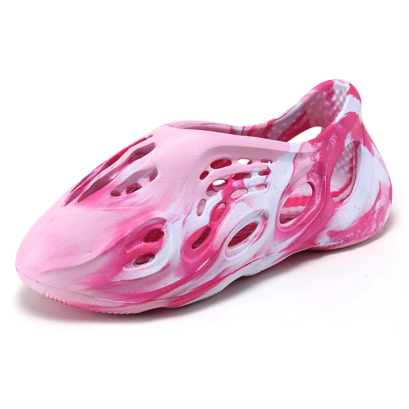 2021 New color pink fashion kids slip on yeez  summer beach sandal  girl boy men women soft  yeez