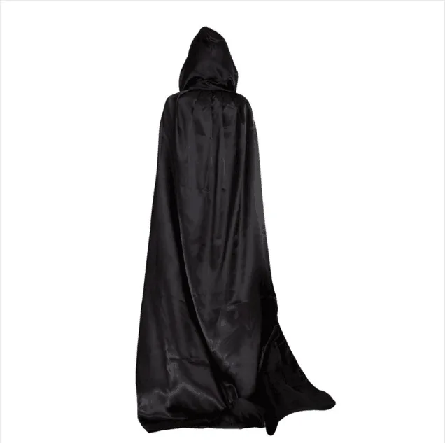 2020 Halloween Death Cape Ghost Cloak Show Costume Big Black Cloak Cosplay costume For Adult & Children