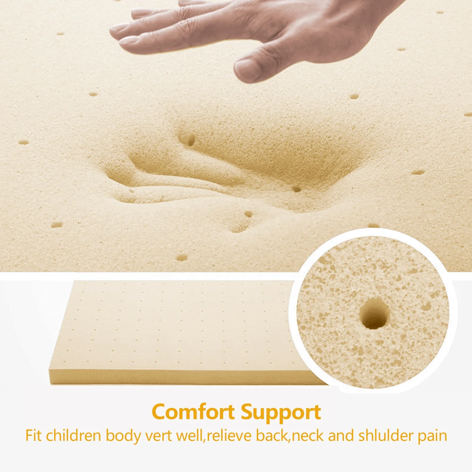 Hot Sale Colorful Wholesale Kids Play Mattress Topper Crib Certified Memory Foam Children Bed Mattress  Bedding Pad For Baby