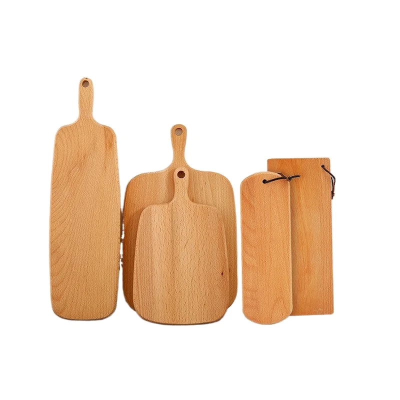Wooden chopping board with handle wood cutting board fruit bread pizza serving tray