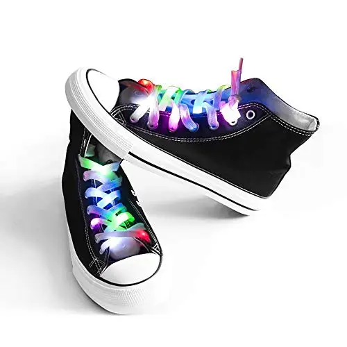 Custom Color RGB Luminous Glowing Laces Light Nylon Led Shoelace