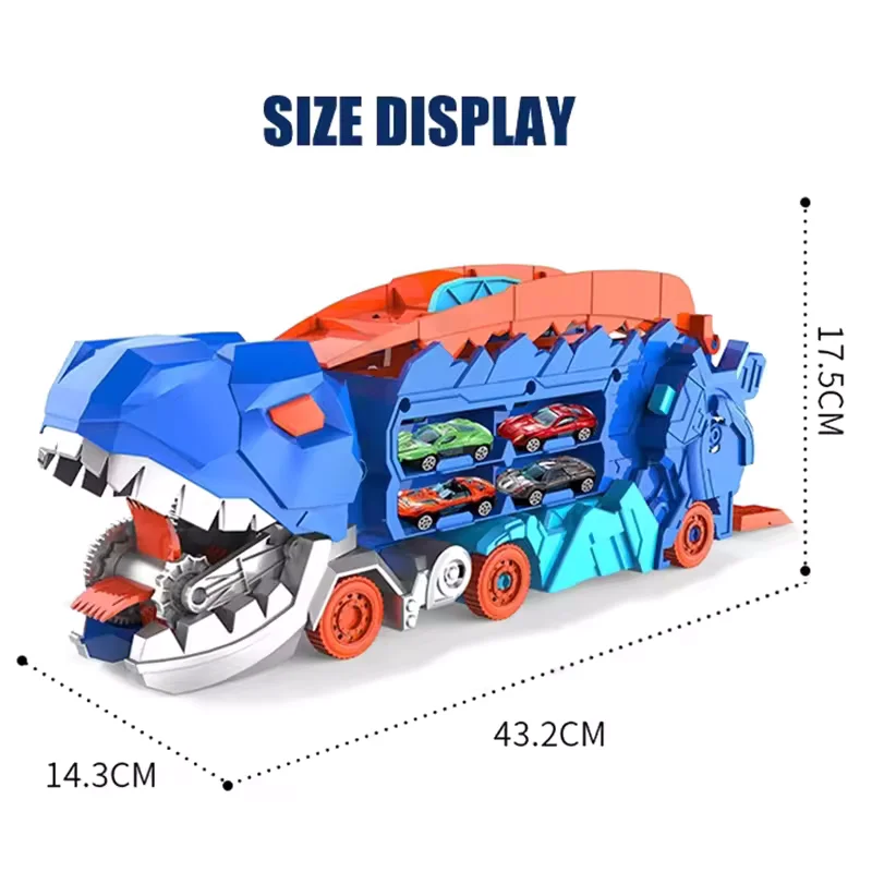 Transformed T-Rex Dinosaur Car Toy - Hot, Safe, Colorful, Holiday Fun