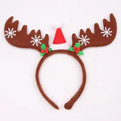 Novelty Reindeer Christmas Antlers Ornaments Christmas Headbands for Women Xmas Party Decoration