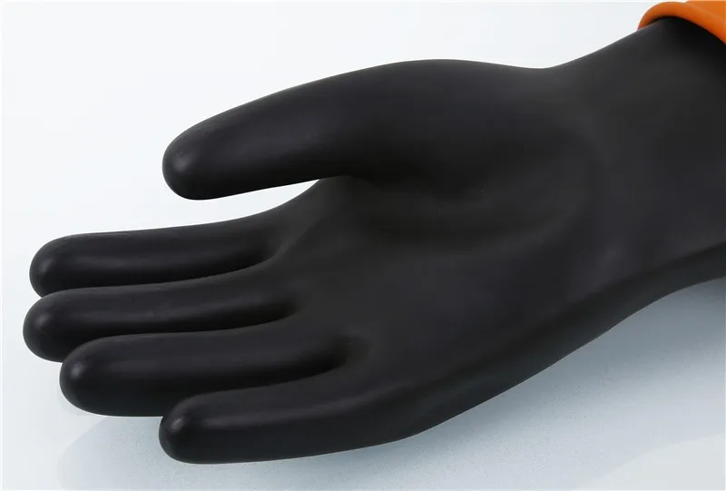 Top Supplier Hot Selling Latex Black Outside Orange Inside Rubber Hand Glove Latex Industrial Safety Work Glove
