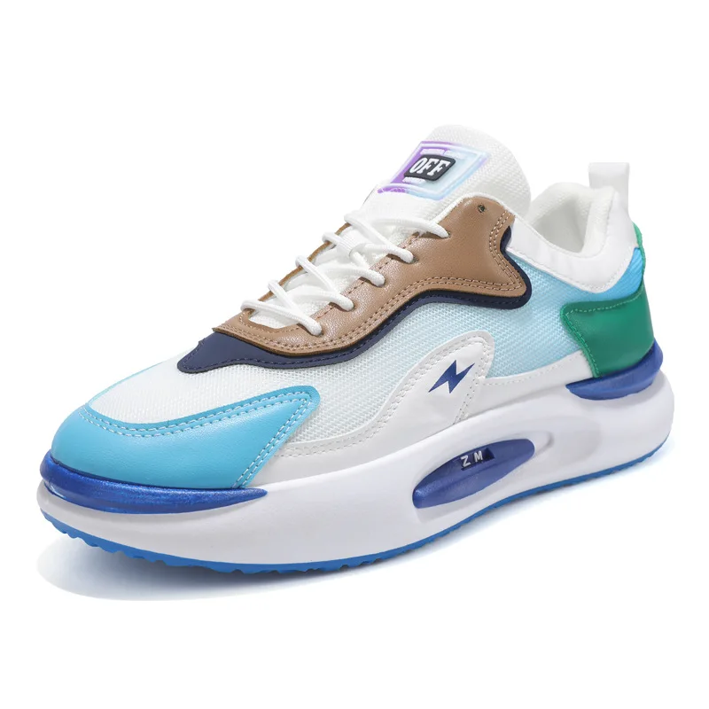 JSYWD-009  New casual breathable mesh sneakers fashion korean thick bottom running walking shoes for men stock