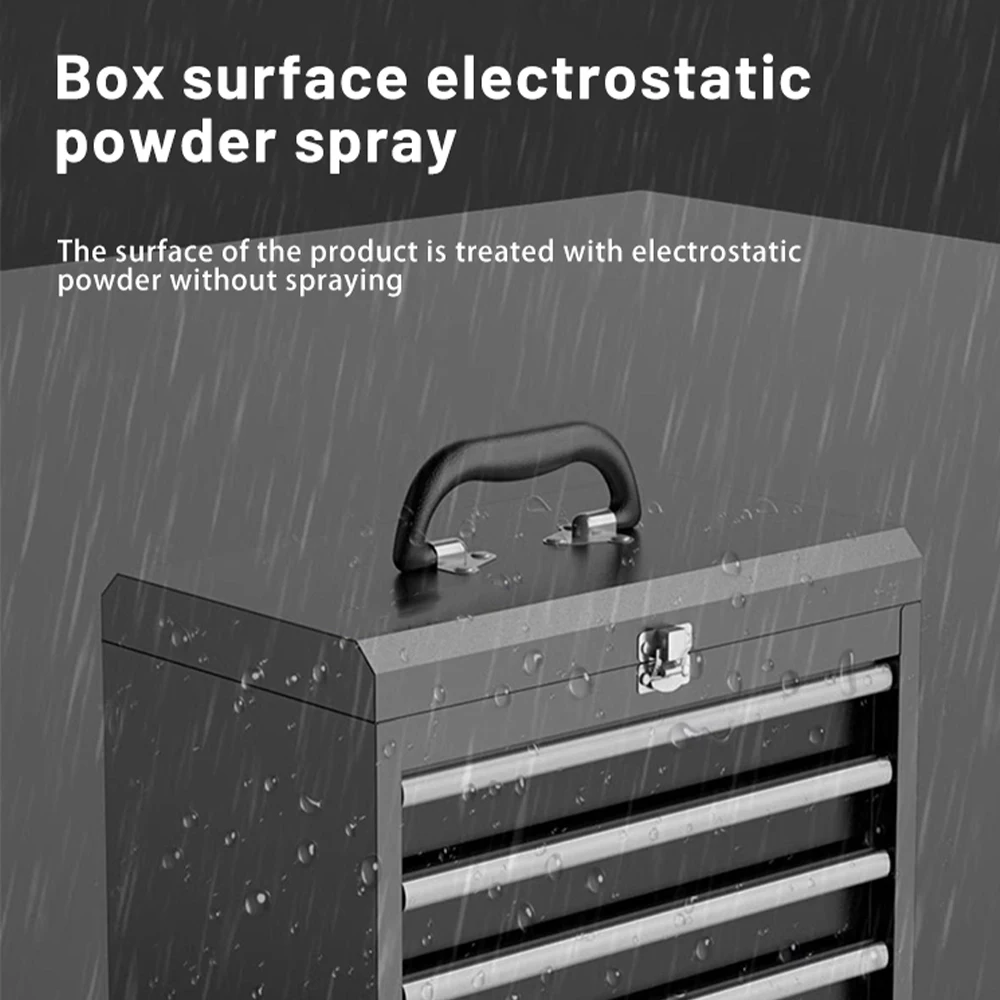 Metal Portable Tool Box Hardware Storage Cabinet with Drawer Car Tool Cabinet Garage Storage Organizer Cabinet