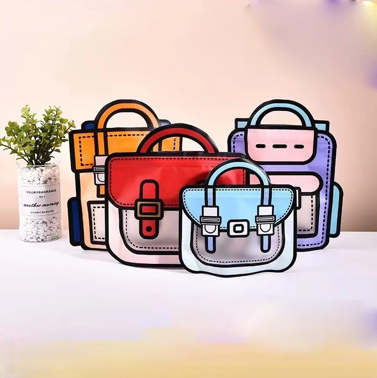 Small Plastic Ziplock Seal Bags Smell Proof Resealable Packaging Storage Bags Candy  Bags with Handle