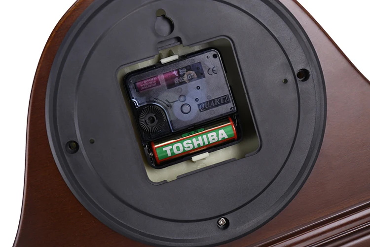 
Home living room classic table clock wood mute scanning craft wooden clock 