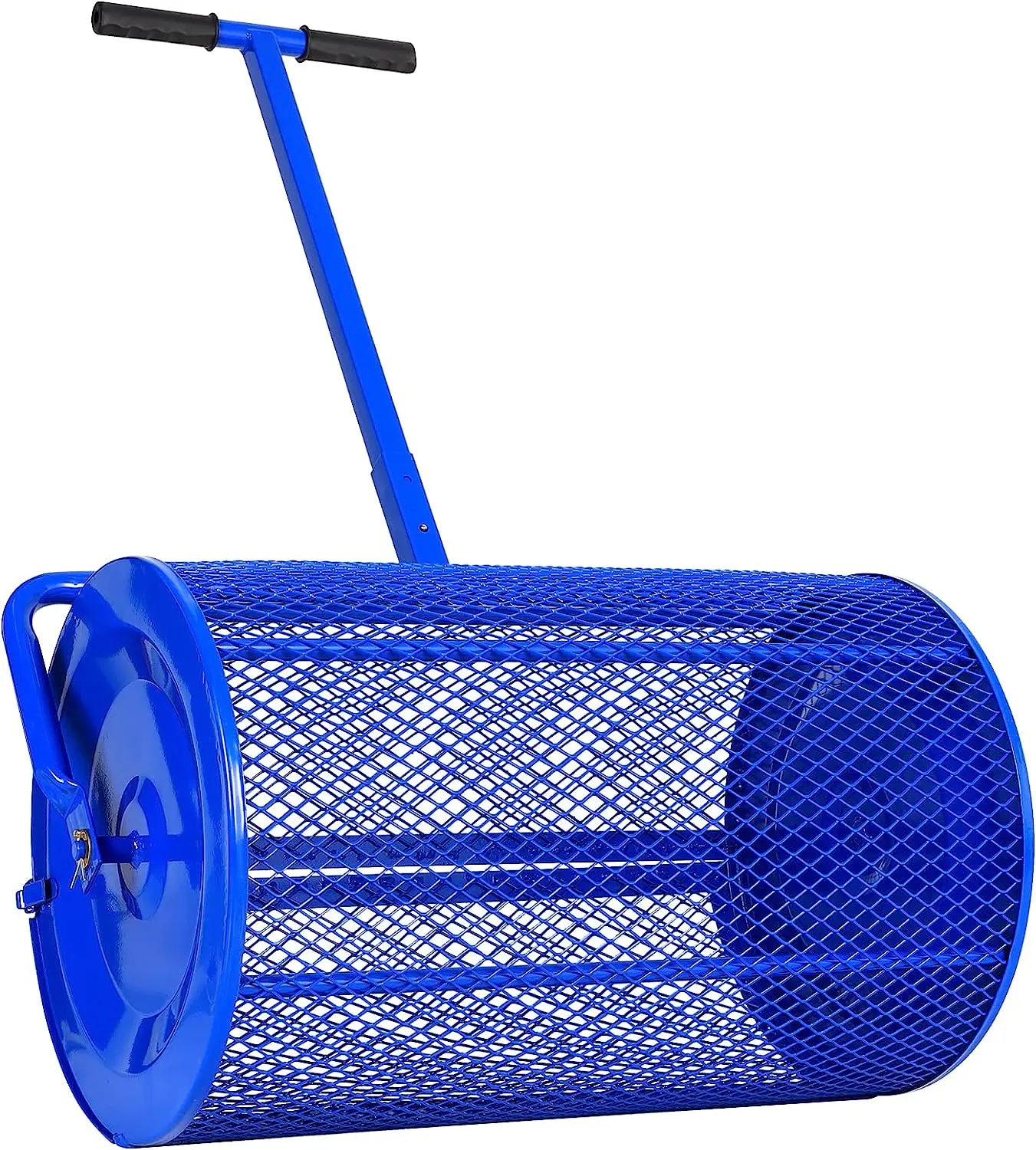 AN-TAI Lawn Spreader Roller Multi Purpose Time Saving Effective Adjustable Handle Metal Mesh Peat Moss Spreader