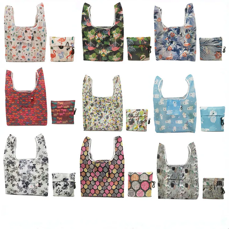 Женская сумка большого размера из низкоуглеродистого полиэстера с креативным принтом, новая модная многоразовая складная сумка для покупок