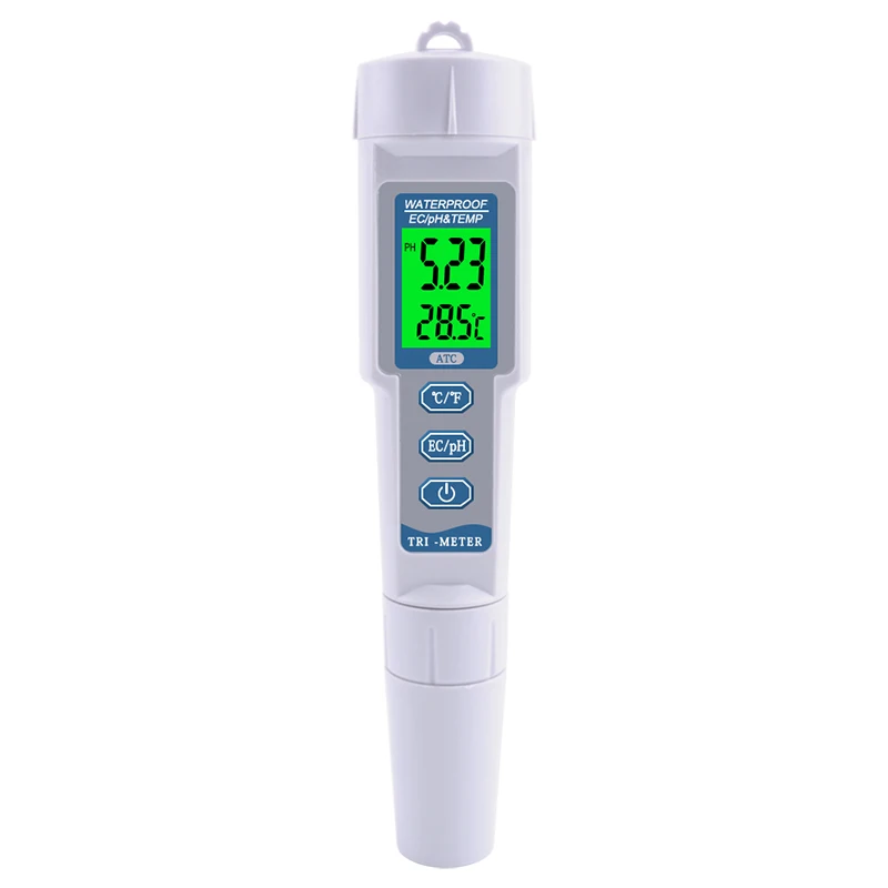 
Professional 3 in 1 Multi-parameter PH Monitor Water Quality Tester Pen Type pH EC TEMP Acidometer Drink Water Quality Analyser 