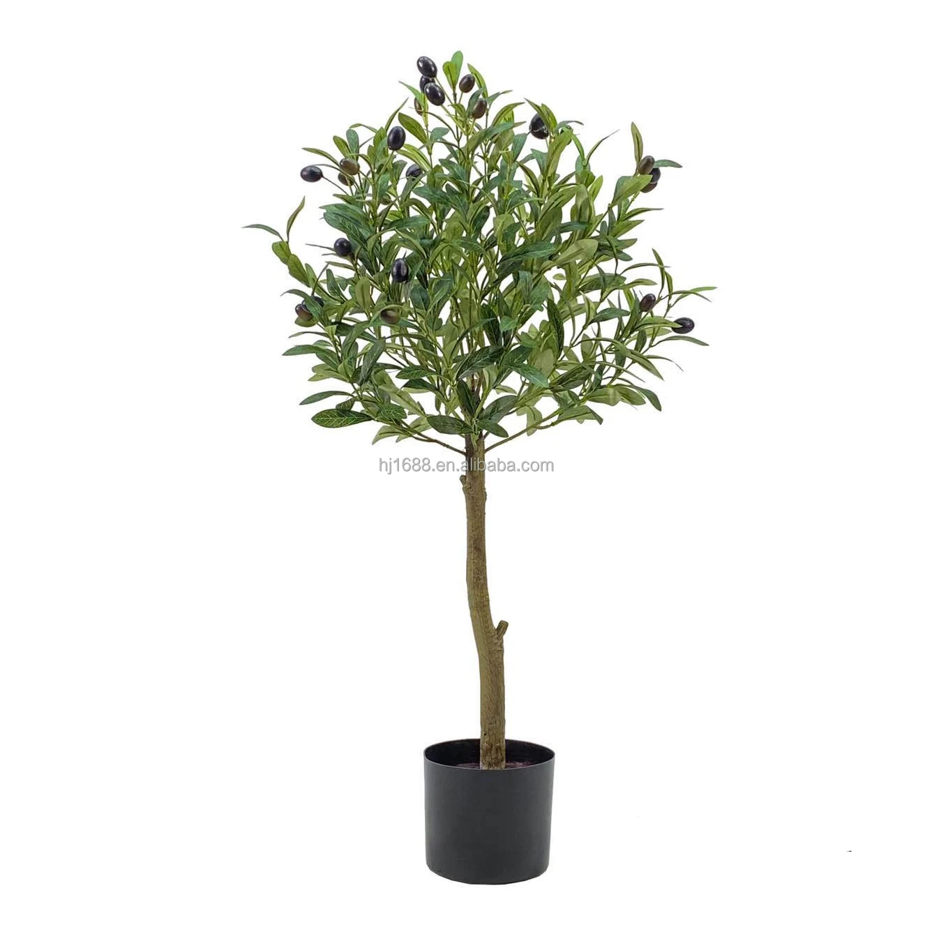 Прямая поставка с фабрики высокое качество 90 см высотой 3 фута пластиковый ствол шелковая листва мини-оливковое дерево искусственное реалистичное оливковое