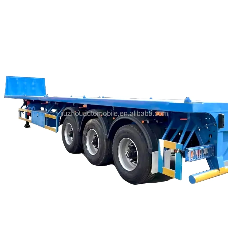 REAL PRICE Export Air Suspension 3 Axle Semi Trailer Container 40ft Flatbed Trailer for Saudi Arabia