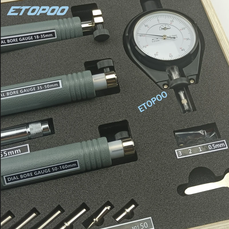Dial Bore Gauge 18-160mm 0 01mm Center Ring Micrometer Gauges Measuring Tools dial gauge OEM Origin Range Reading