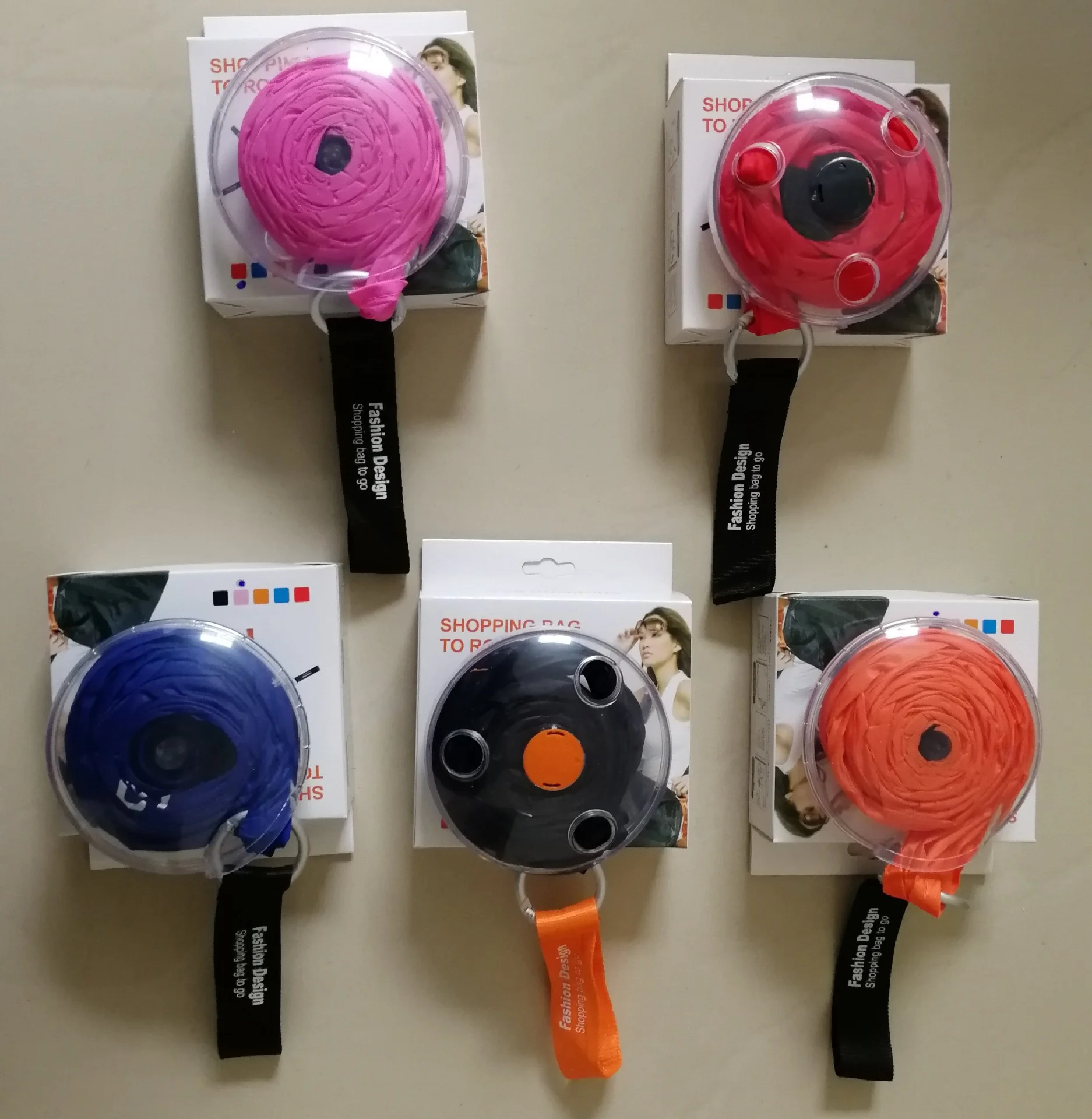 Roll Up In Small Case Portable Eco Friendly Folding Shopping Bag