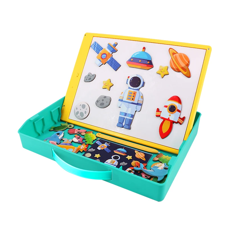 11 Inch 3 in 1 Home School Erasable Smart Board LCD Writing Tablet with Magnetic Puzzle Education Drawing Toy for Kids