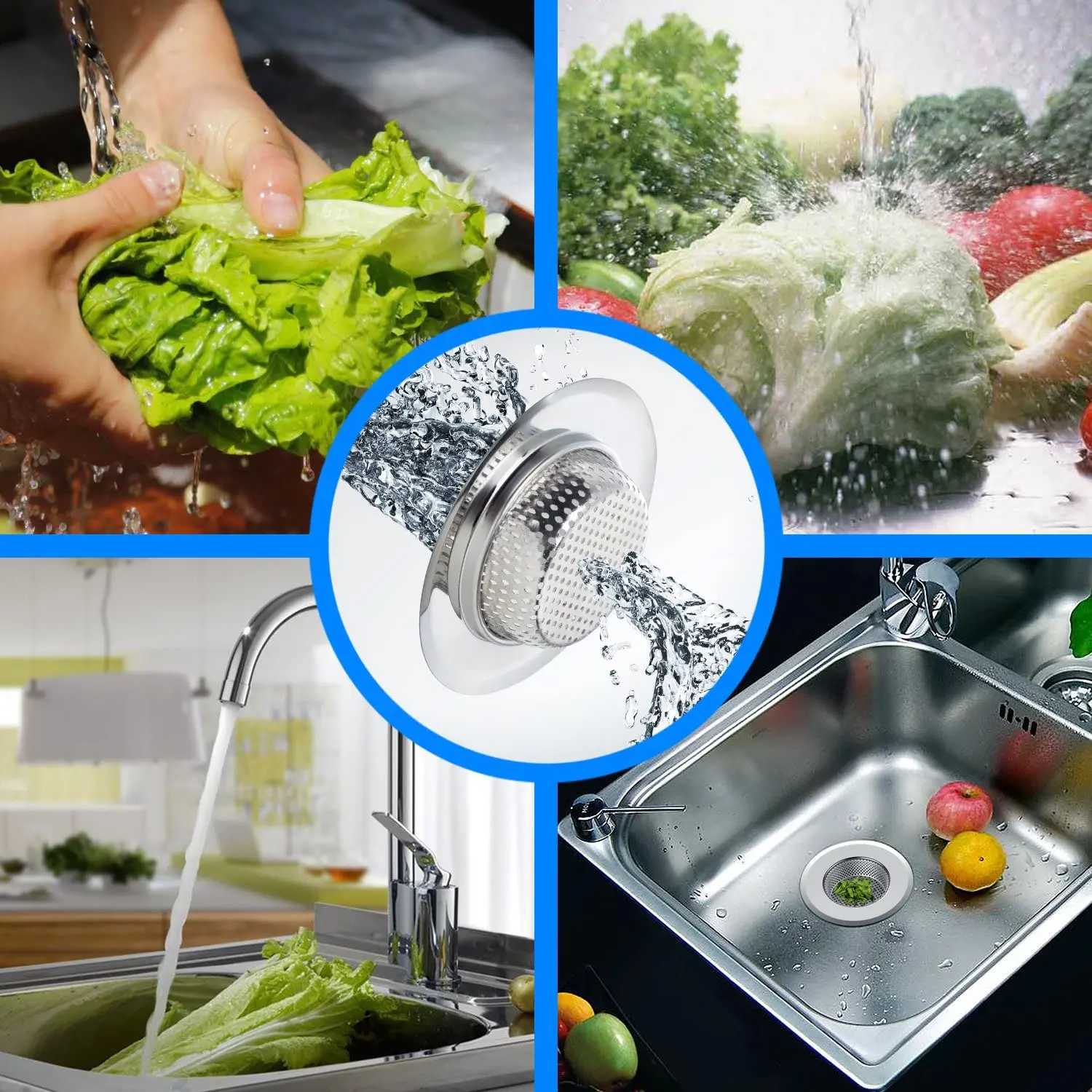 High Quality 11cm Big Stainless Steel Sink Strainer Sink Filter For Garbage Vegetable Stopping