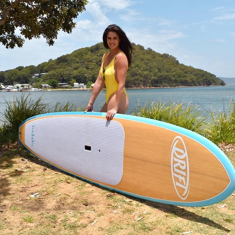 New Design Wooden Bamboo Longboard Epoxy Stand up Paddle Board for Surfing