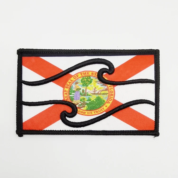 China factory custom design iron on patch high quality jacquard woven patch for college clothes decoration