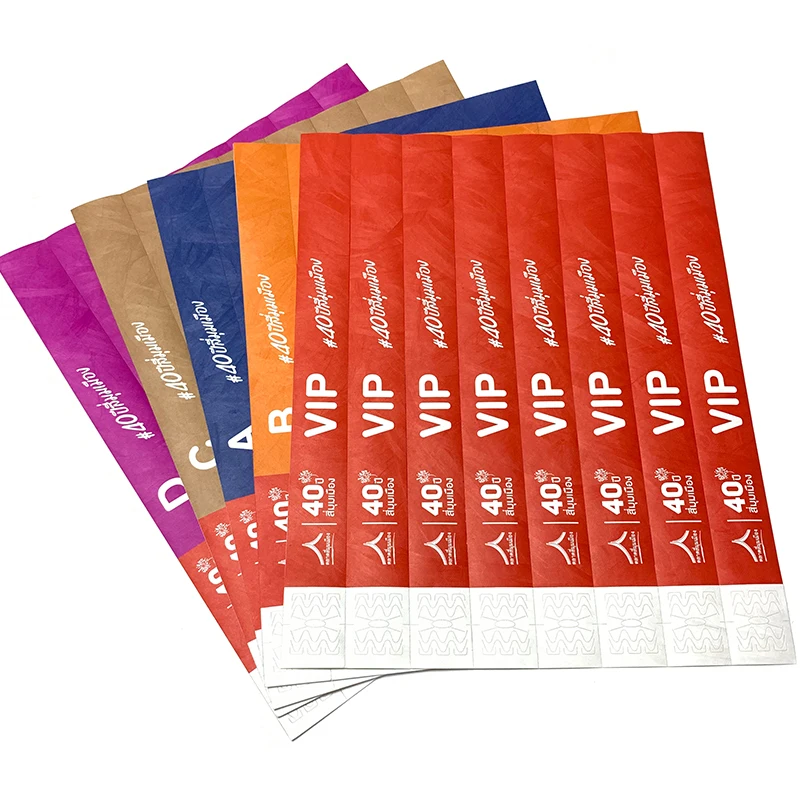 Wholesale Customized Cheap Event Ticket Bracelet Tyvek Wrist Band Disposable Personalized Wristbands For Events