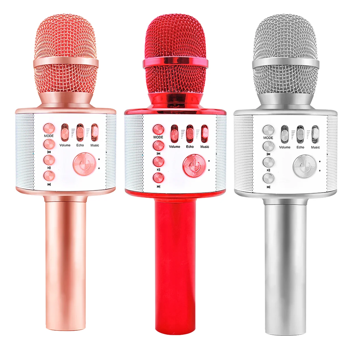 Q37 Wireless Blue tooth Karaoke Microphone,4-in-1 Portable Handheld Karaoke Mics Speaker Machine with Dual Sing for Kids