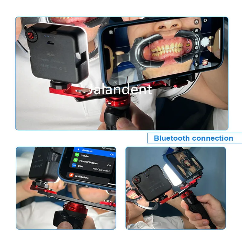 Handheld Dental Oral Photography Light for Mobile Phone Dental Led Filling Light With Bluetooth