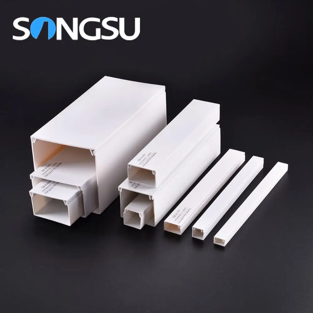 Directly Provide Electrical Flat Cable Trunking Wall Wiring Duct/Electrical Square Gutter Trunking Conduit