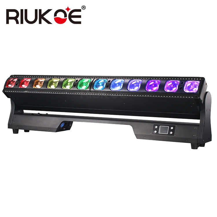 Dj Professional Stage Lighting Dmx RDM RGBW SNAKE 1240 12x40W LED Zoom Wash Strobe Pixel Beam Bar Moving Head Light