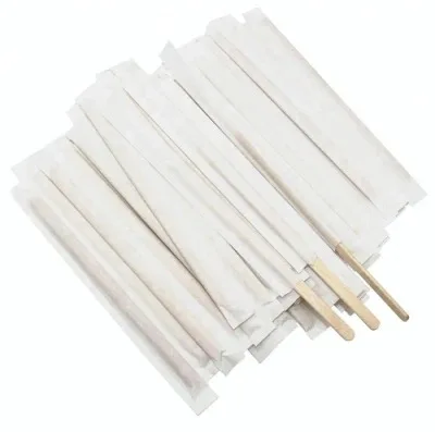 Disposable food Grade Wooden Coffee Stirrer Stick individually packaged coffee blender wooden wine mixing stick