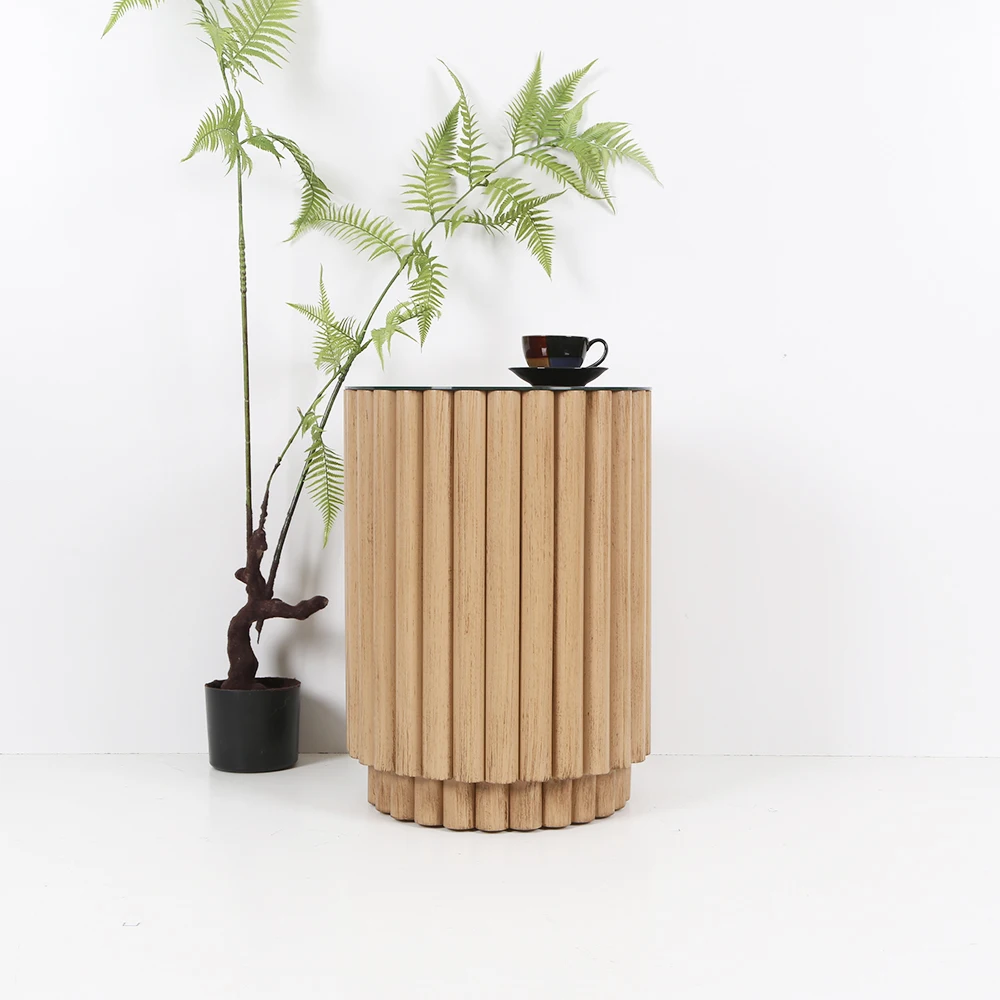 Modern Nordic Style Drum Shaped Coffee Table Living Room Coffee Table