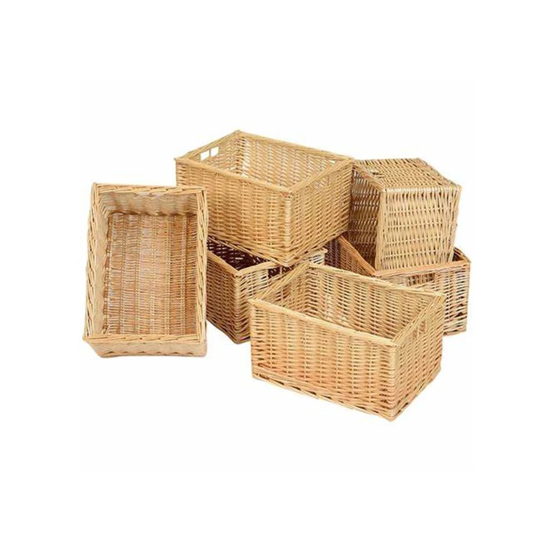 Wicker Baskets Wholesale Storage Baskets Willow Basket Gift Natural Linen Storage Boxes & Bins