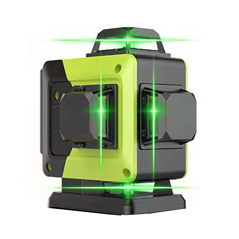 Green light 16 lines 4D 360 degree rotating infrared laser level meter and line meter kit