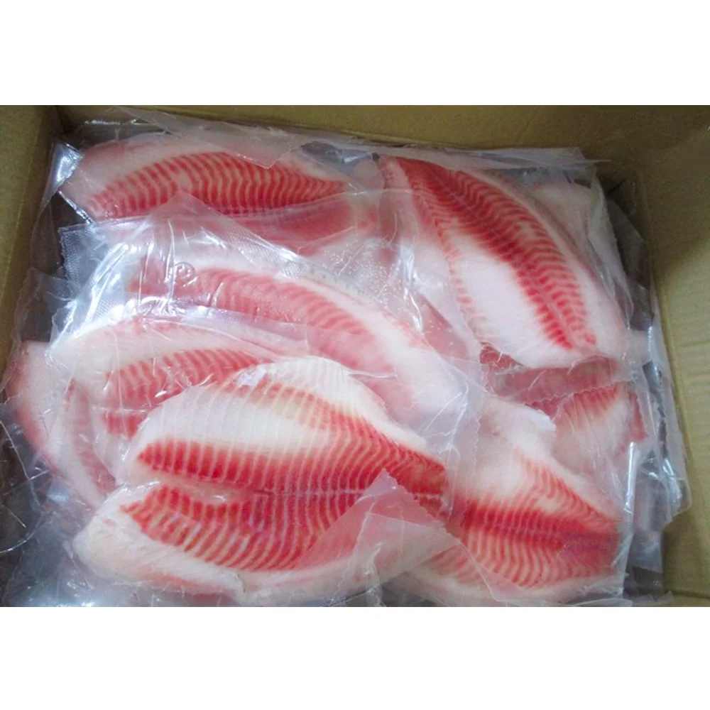 Cheap price shallow skinned tilapia fillet 10lbs per carton frozen fish fillet tilapia fillets