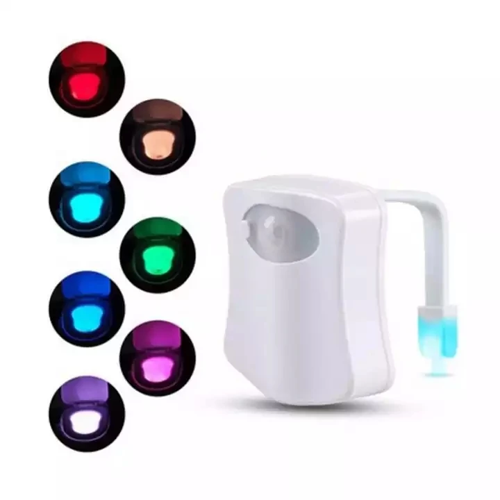 Custom Waterproof Led Toilet Nightlight Motion Sensor Activated 8 Color Changing Seat Lamp For Kids Bathroom Safe Wc Toilet Bowl
