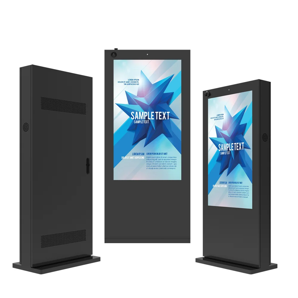 4000 nits waterproof sunlight readable 4K kiosk IP65 advertising outdoor totem screen LCD digital signage display