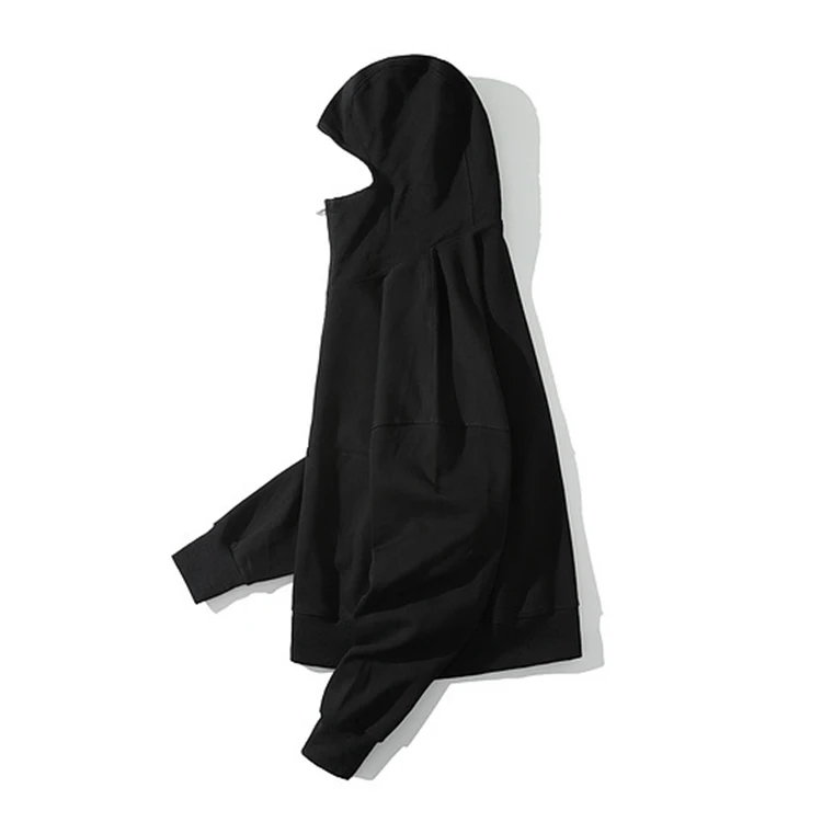 High Street Mens Ninja Hoodies Custom Logo Acid Wash Zip Up Blank Oversized Hoodie