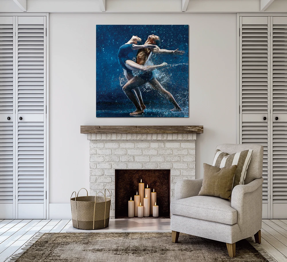 Home Decor Cuadros Abstract Figure Romantic Lover Dancer Poster oil Print Picture wall art decor Canvas