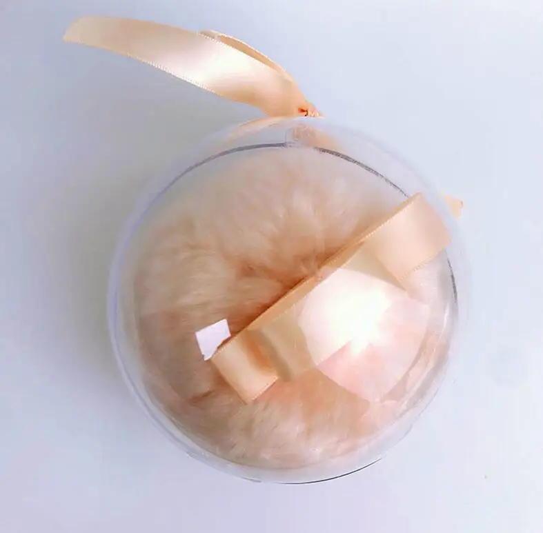 pink cosmetic plush fluffy glitter powder puff private label sponge fast body blushing puff women large body glitter powder puff