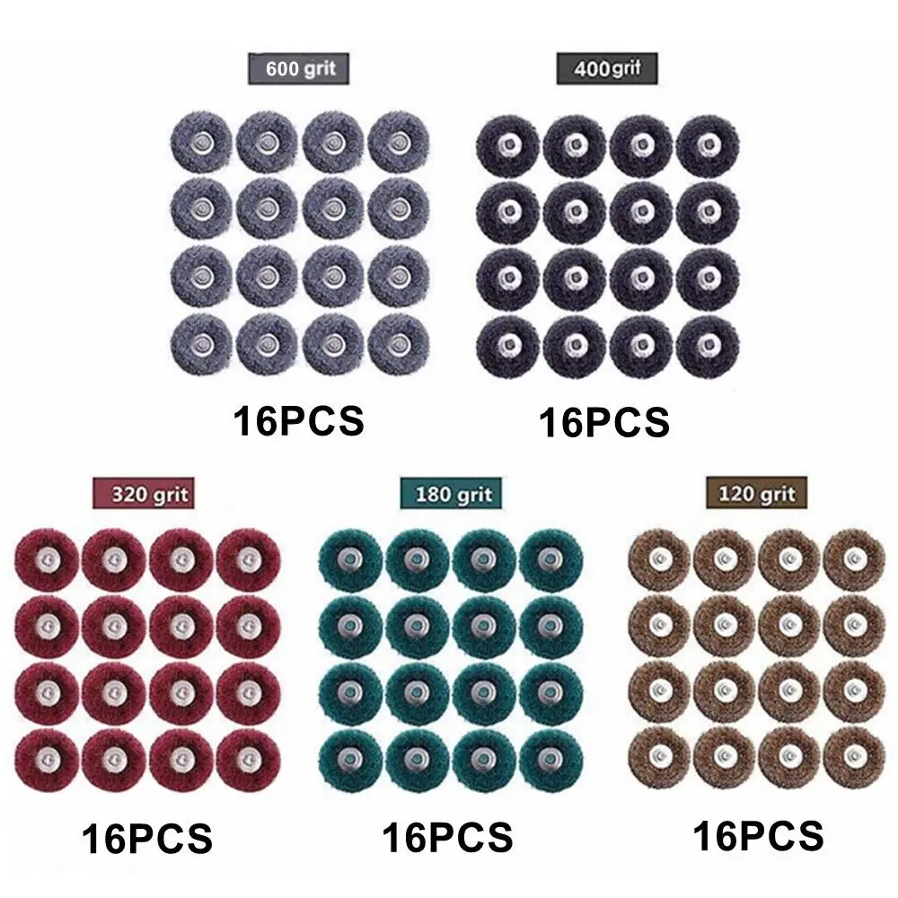 80PCS Abrasive Metal Polishing Buffing Wheel Burr Kit Set for Dremel Rotary Tool