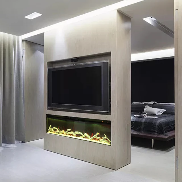 Modern Decorative Indoor Electrical Fire Place 3D Flame Fireplace Remote Control LED Light Electric Fireplace