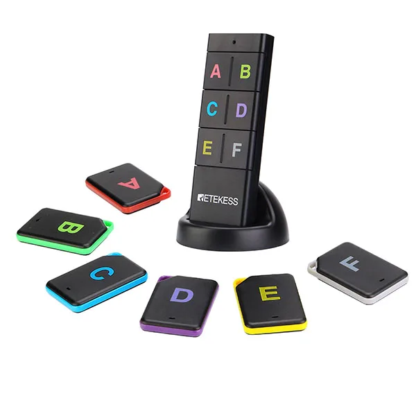 Wireless Finder Wireless RF Item Locator Item Tracker Wireless RF Pet Tracker with 1 RF Transmitter 6 Receivers  Retekess TH104