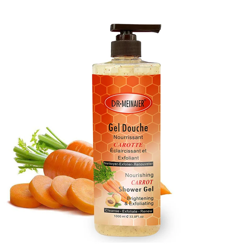 1000ml High Quality Carrot Body Wash Shower Gel Manufacturer Lightening Whitening Shower Gel Wholesale