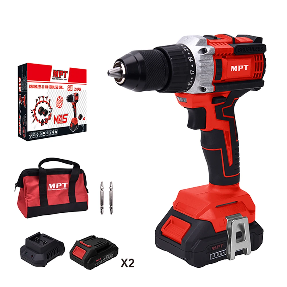MPT Li-ion Battery Machine Power Drills Portable Electrical 21V Drilling Machine Cordless Portable Hand Drill
