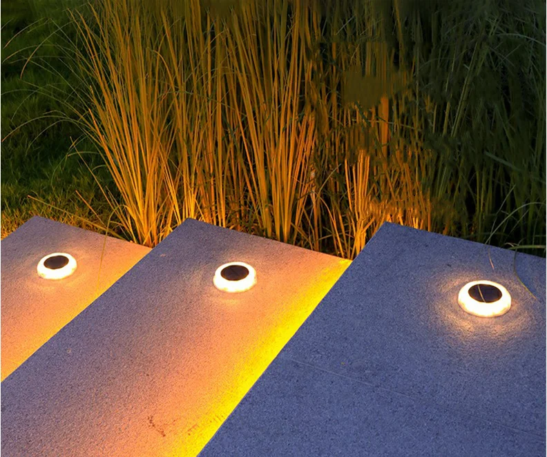 Biumart Solar Ground Lamp Waterproof Grass Landscape Induction LED Motion-activated Sensor Garden Light For Outdoor Lawn
