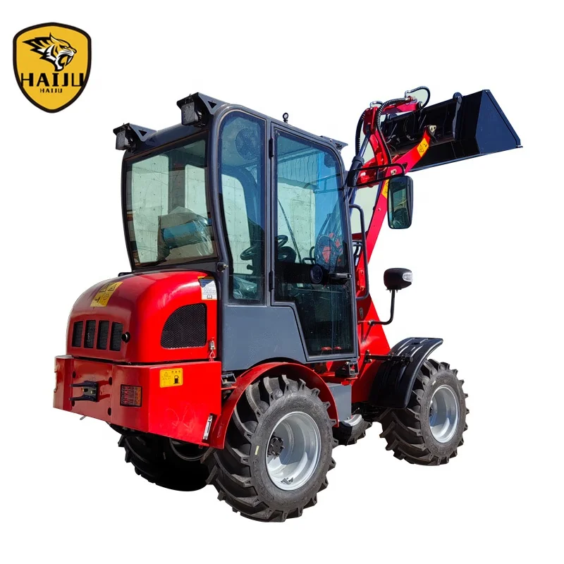 Articulated Small 4 Wheel Drive Mini Wheel Loader CS908 Capactity 800kg With 18.4KW 25HP Perkins 403J-11