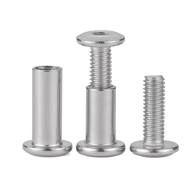 Fastener Wholesales Stainless Steel 304 316 Flat Head Hexagon Socket Sleeve Barrel Nut