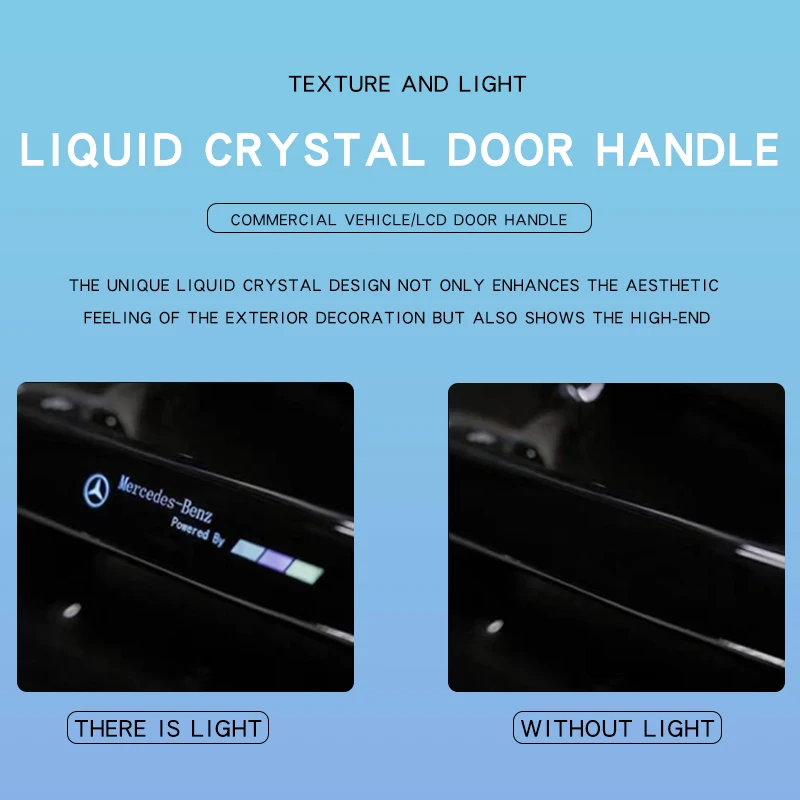 Modified Colorful Automatically Open Handle With Led Light Smart Car Exterior Door Handles Electric  For Benz W447